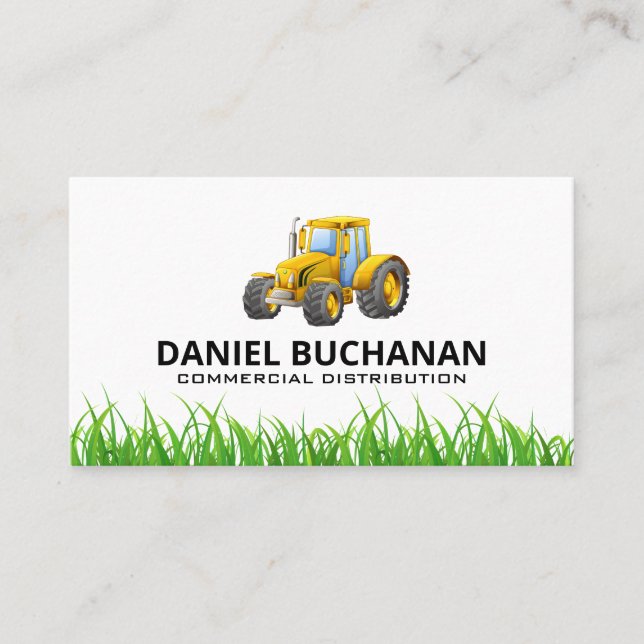 Tractor and Grass Business Card (Front)