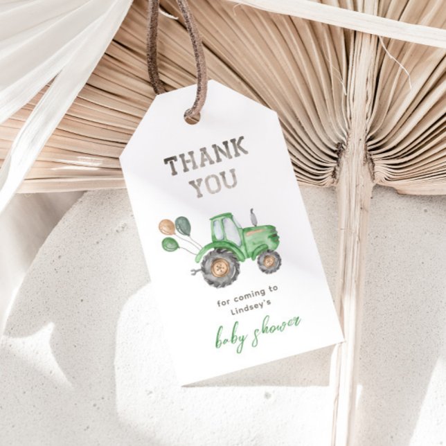 Tractor Baby Shower Favour Tags (Creator Uploaded)