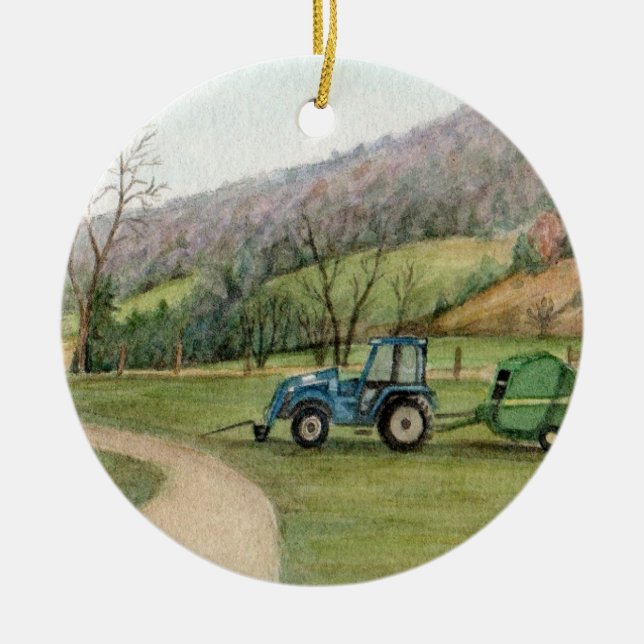 Tractor Bailer Ornament (Front)