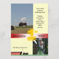 Tractor Birthday Invitation: International Tractor