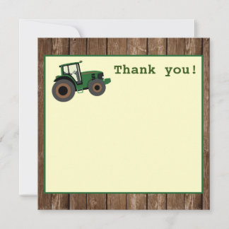 Tractor Birthday Thank You, Farm Birthday Thank You Card