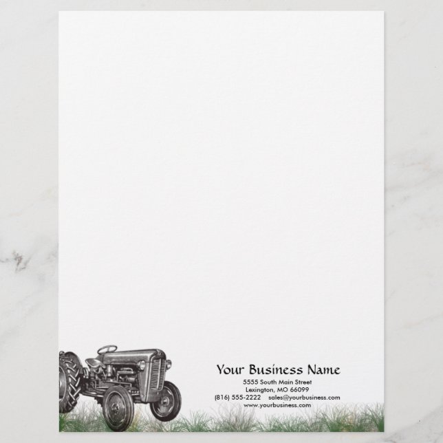 Tractor Business Letterhead (Front)