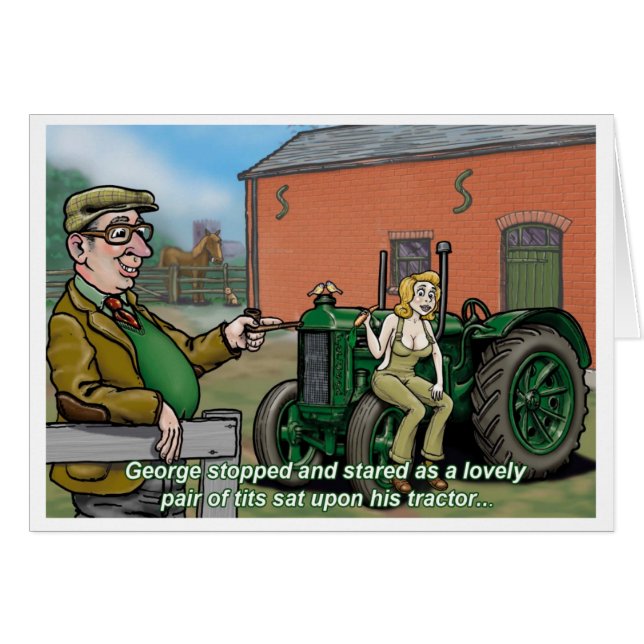 Tractor Card Uncle George (Front Horizontal)