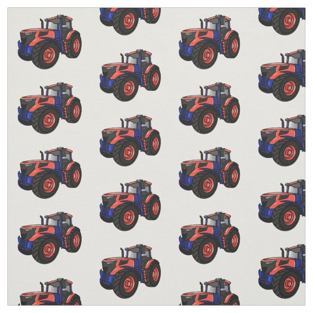 Tractor cartoon illustration  fabric (Swatch)