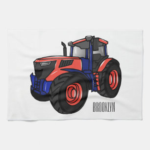 Tractor cartoon illustration kitchen towel