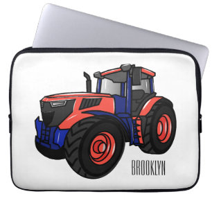 Tractor cartoon illustration  laptop sleeve