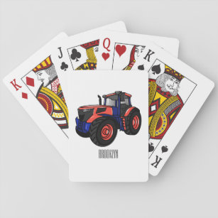 Tractor cartoon illustration  playing cards