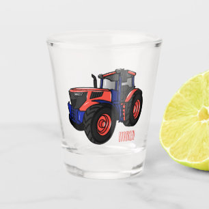 Tractor cartoon illustration  shot glass