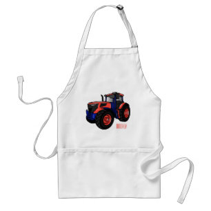 Tractor cartoon illustration standard apron
