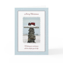 Tractor Christmas Greeting Card