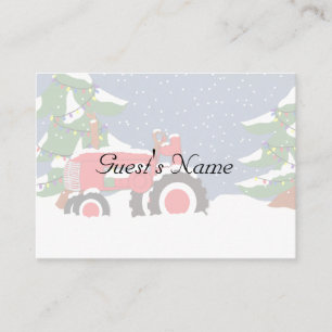 Tractor Christmas Wedding Table Place cards