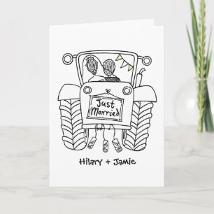 Tractor Country Wedding Card