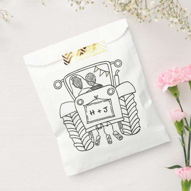 Tractor Country Wedding Favour Bag (Sealed)