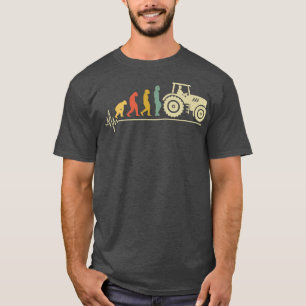 Tractor Driver Evolution Agriculture Farmer Fields T-Shirt