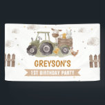 Tractor Farm Birthday Party Animals Barn Banner<br><div class="desc">Tractor Farm Birthday Party Animals Barn Banner</div>