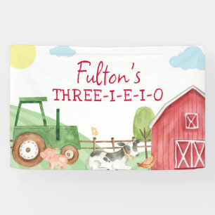 Tractor Farm Birthday Party Banner