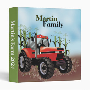 Tractor Farm Farming Country Family Binder