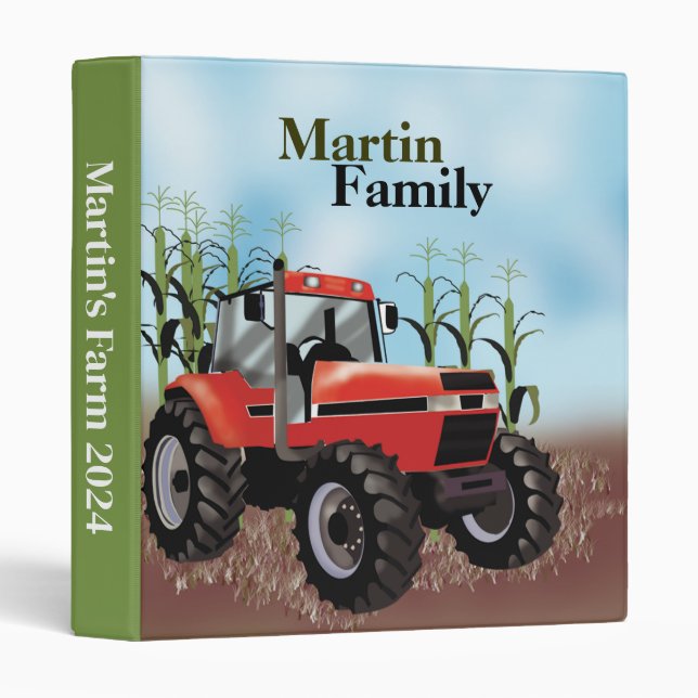 Tractor Farm Farming Country Family Binder (Front/Spine)