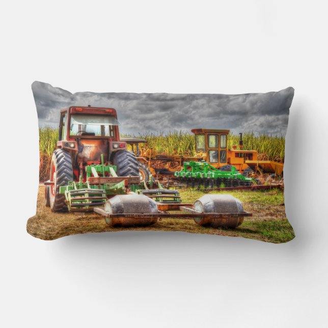 TRACTOR & FARM MACHINERY RURAL AUSTRALIA LUMBAR PILLOW (Front)