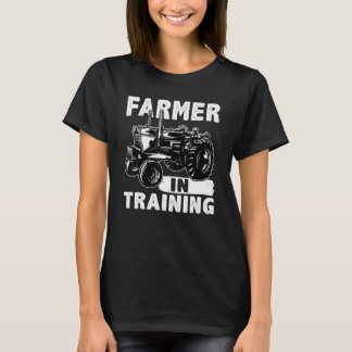 Tractor Farmer In Training Boys Kids T-Shirt