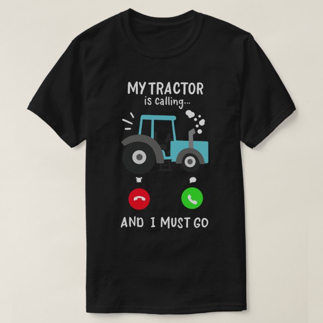 Tractor Farmer Tractor Lover T-Shirt (Design Front)