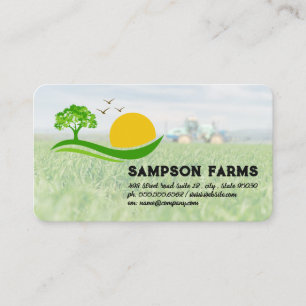 Tractor Farmland Agriculture Business Card