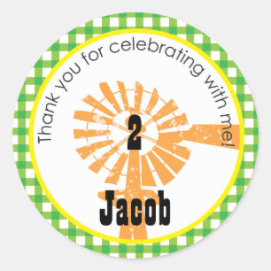 Tractor Favour Sticker