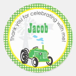 Tractor Favour Sticker
