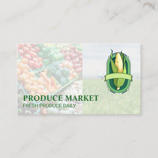 Tractor | Fresh Corn Produce Business Card (Front)