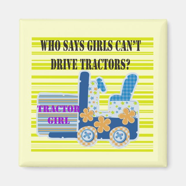 Tractor Girl Tshirts and Gifts Magnet (Front)
