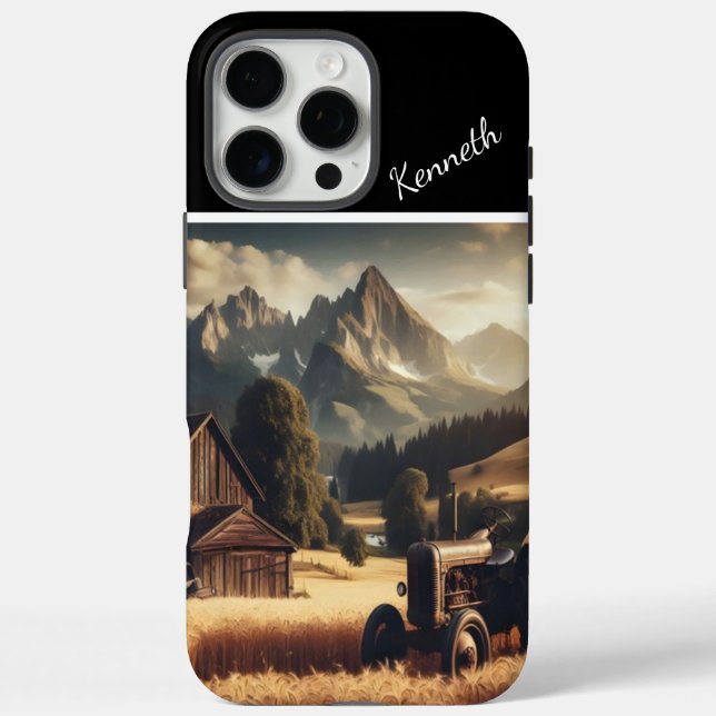 Tractor in Mountain Valley Case-Mate iPhone Case (Back)