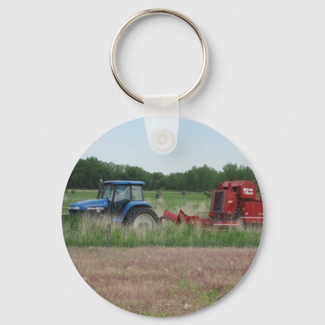 Tractor in the Field Keychain (Front)