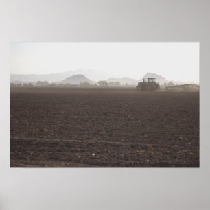 Tractor in the Field Poster