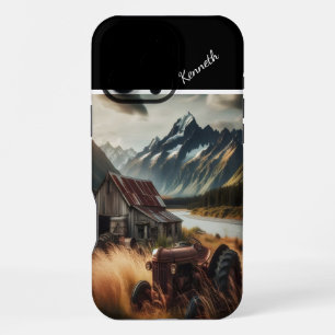 Tractor In The Mountains iPhone 16 Pro Max Case