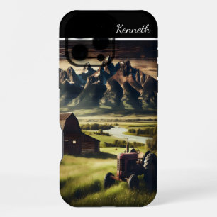 Tractor In The Tetons iPhone 16 Pro Max Case