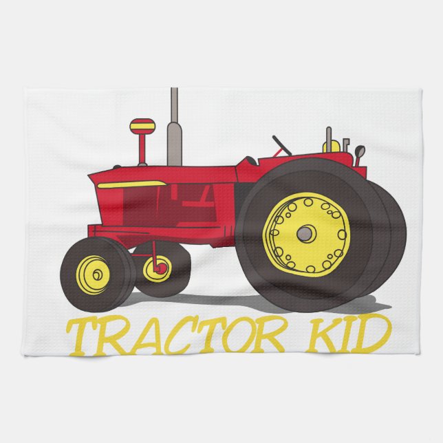 Tractor Kid Kitchen Towel (Horizontal)