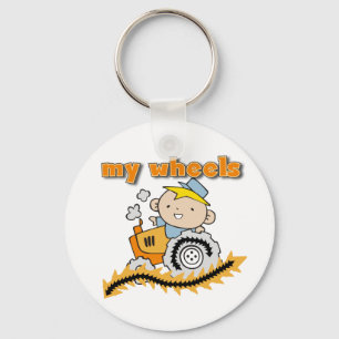 Tractor My Wheels Keychain