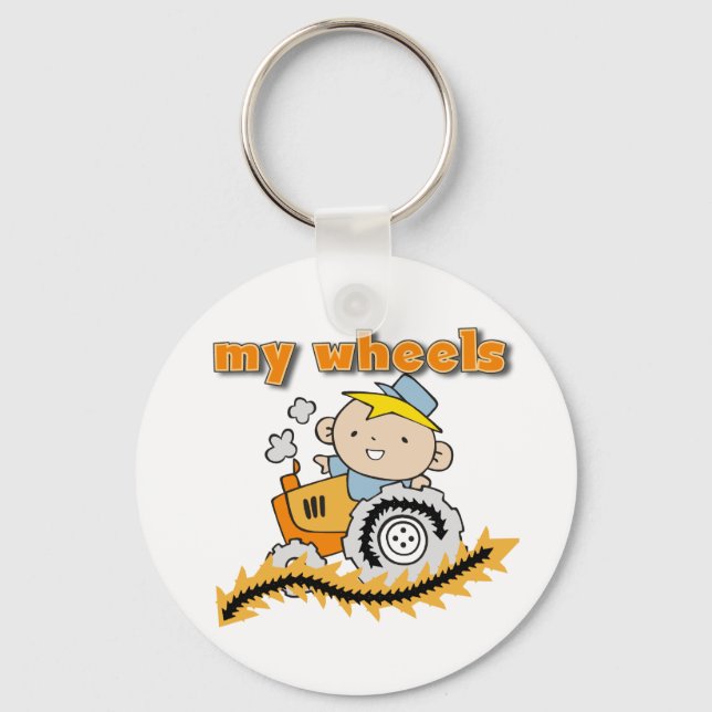 Tractor My Wheels Keychain (Front)