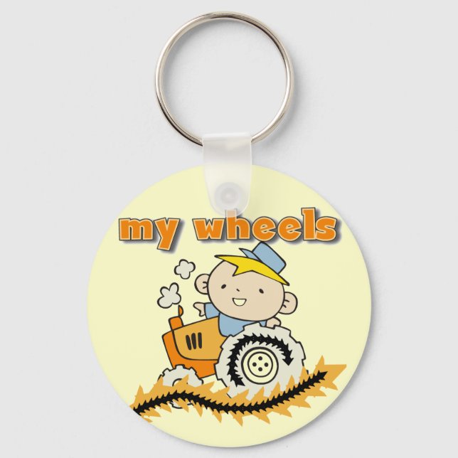 Tractor My Wheels Tshirts and Gifts Keychain (Front)
