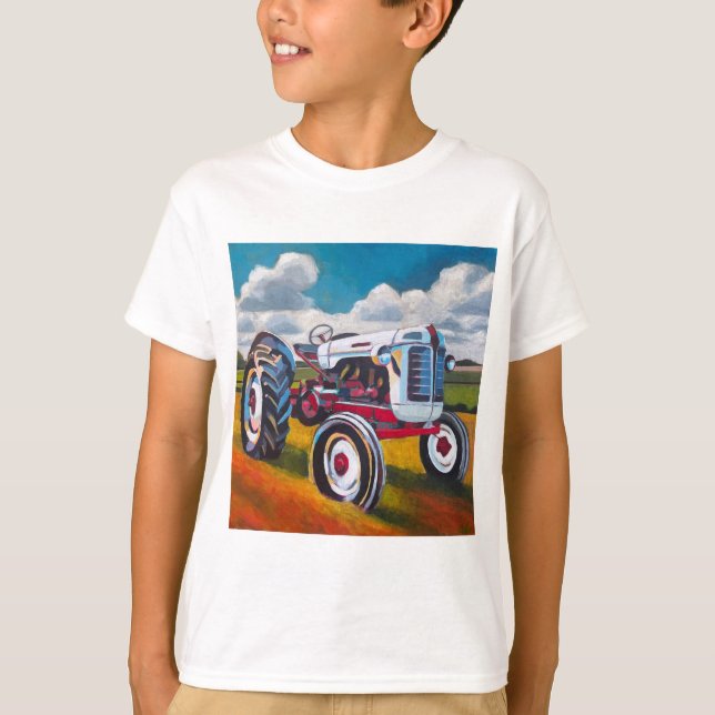 Tractor Painting - Gift for Tractor Enthusiasts T-Shirt (Front)