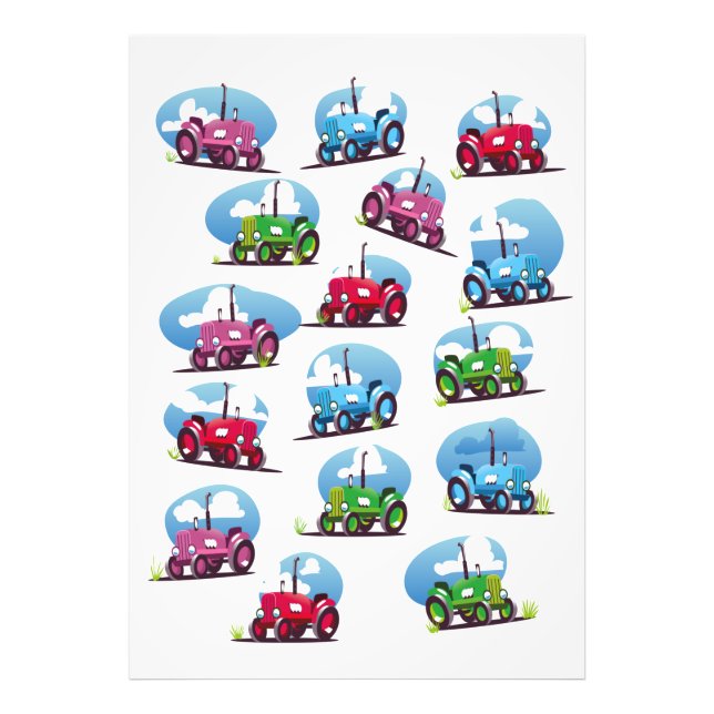 Tractor Pattern Photo Print (Front)