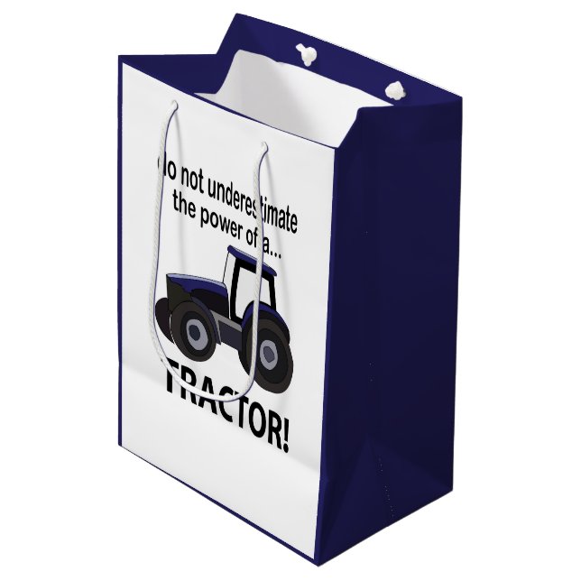 Tractor Power Tractor Medium Gift Bag (Front Angled)