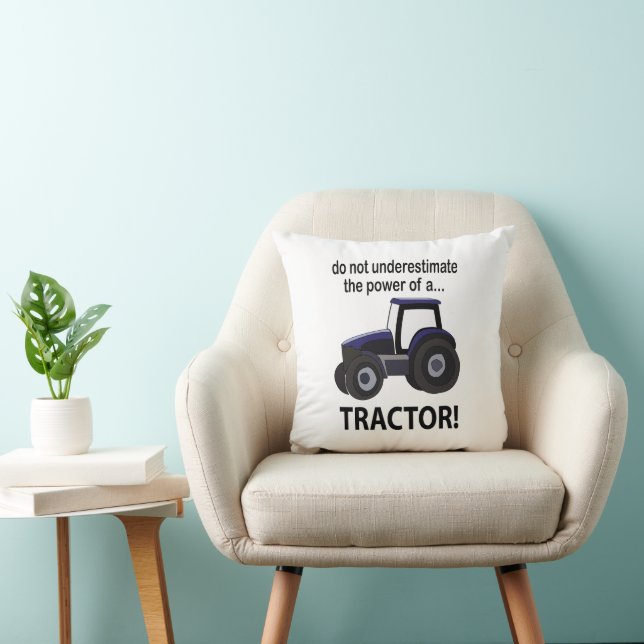 Tractor Power Tractor Throw Pillow (Chair)