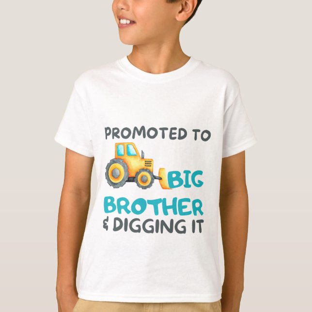 Tractor Promoted to Big Brother Under Construction T-Shirt (Front)
