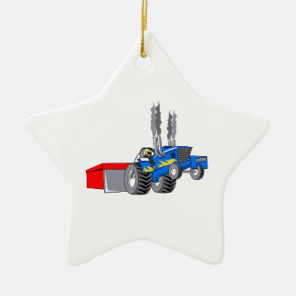 TRACTOR PULL CERAMIC ORNAMENT