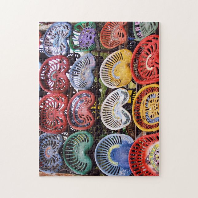 Tractor Seats at Tractor Show Jigsaw Puzzle (Vertical)