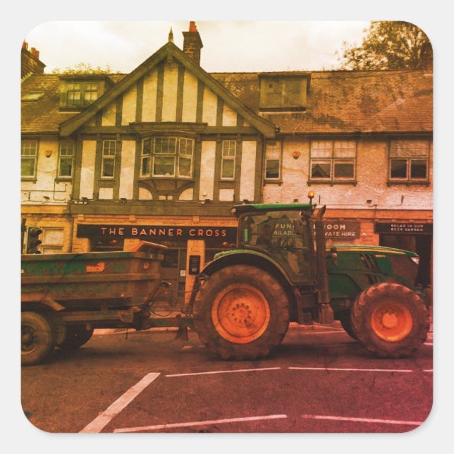 Tractor Square Sticker (Front)