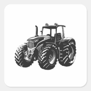 Tractor Square Sticker