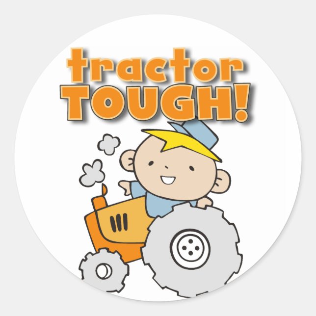 Tractor Tough T-shirts and Gifts Classic Round Sticker (Front)