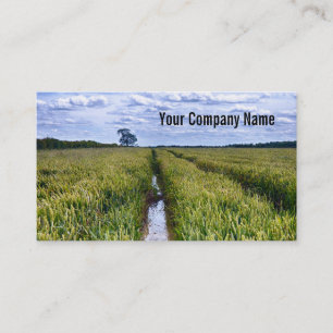 Tractor Tracks through Field Custom Business Cards